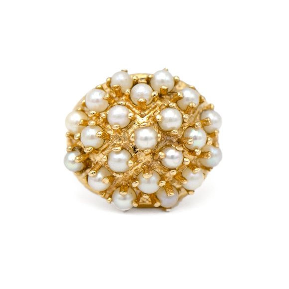 Pearl Cluster Cocktail Ring